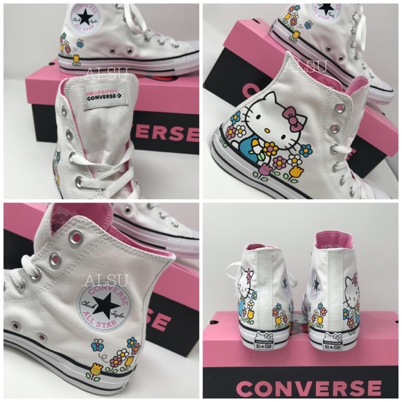 Converse & Hello Kitty Ctas Canvas 29F HI White W - Picture 7 of 7